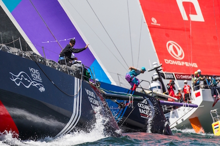 volvo ocean race domani la in port race di citta del capo