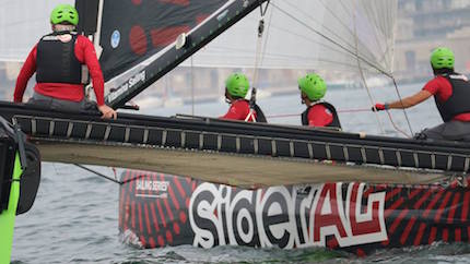 sideral in regata miami con il catamarano m32
