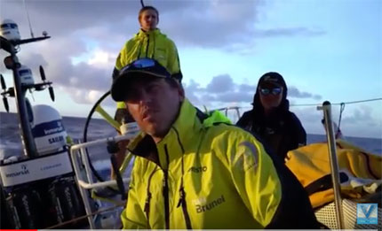 volvo ocean race video commento di alberto bolzan bordo di brunel