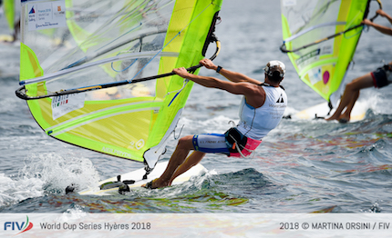 continuano le regate hyeres con il vento che entra sempre nel pomeriggio