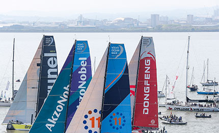volvo ocean race partenza in slow motion