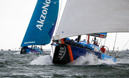 volvo ocean race vestas vince la gothenburg in port race mapfre le series