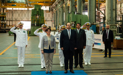 fincantieri cerimonia per il taglio lamiera della prima corvetta per il qatar