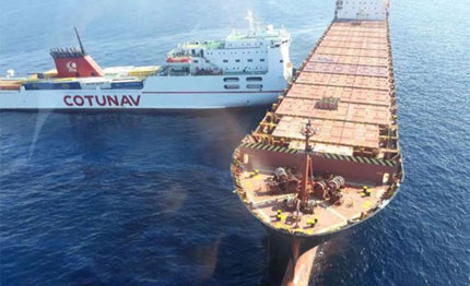 combustibile in mare dopo una collisione al largo della corsica