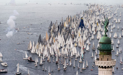 barcolana allungata la linea di partenza