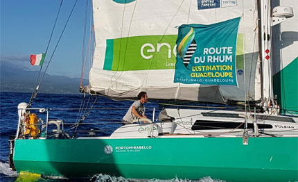 route du rhum andrea fantini felice di essere arrivato pointe pitre