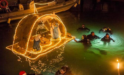 rimini il presepe subacqueo alla darsena