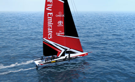 america cup una test boat per new zealand