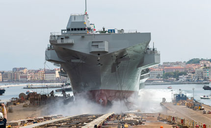 varata la trieste futura ammiraglia della marina militare