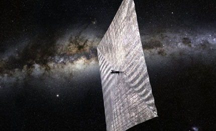 in orbita intorno alla terra vela