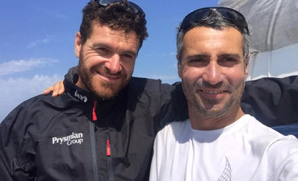 giancarlo pedote anthony marchand al tour de bretagne la voile