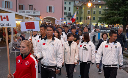 apertura ufficiale torbole dei mondiali classe olimpica tavole vela rs