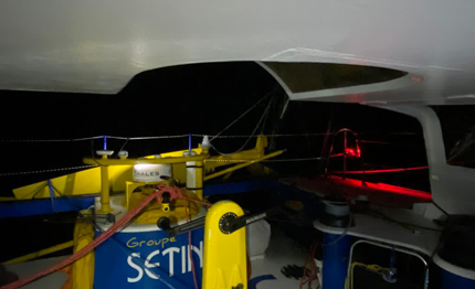 vendee globe danni ad un timone per manuel cousin