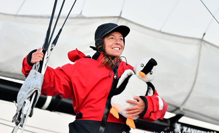 vendee globe grande festa per alexia barrier