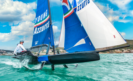 young azzurra pronta per la youth foiling gold cup