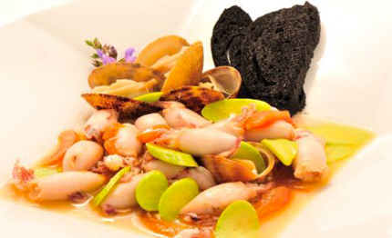 cambusa calamaretti spillo ai crostacei zucchine trombette croccanti