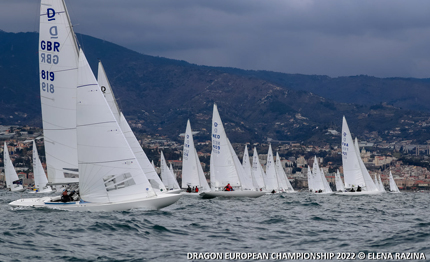 primo giorno di regata al campionato europeo dragoni sanremo