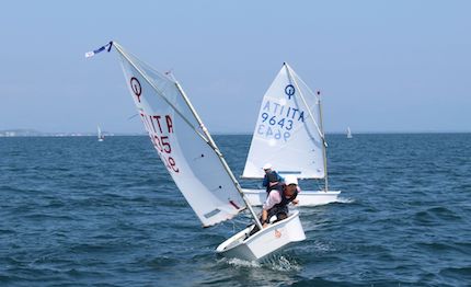 optimist gaeta alto adriatico in testa con di martino ambroz