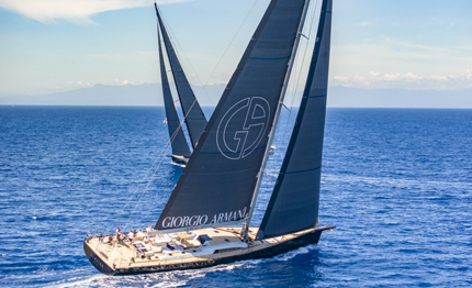 il maestrale accompagna la giorgio armani superyacht regatta