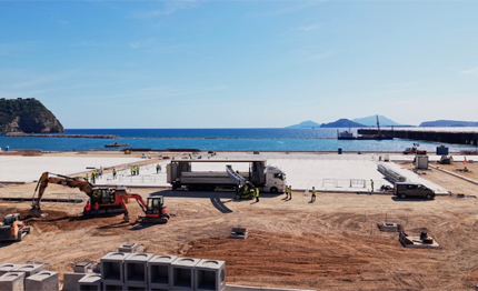 america cup bagnoli prende forma gb1 inaugura il cantiere della sua base
