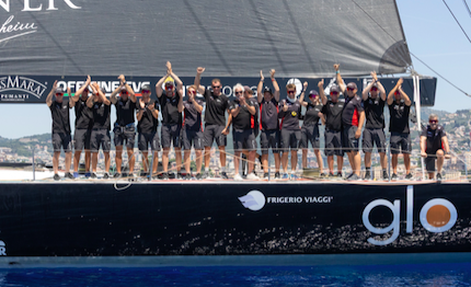 arca sgr firma la giraglia il vento sorprende maxi regala una regata da ricordare
