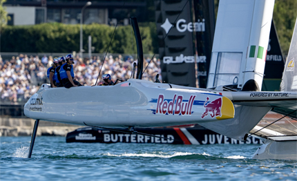 il lago lemano ha offerto un duro banco di prova al red bull italy sailgp team