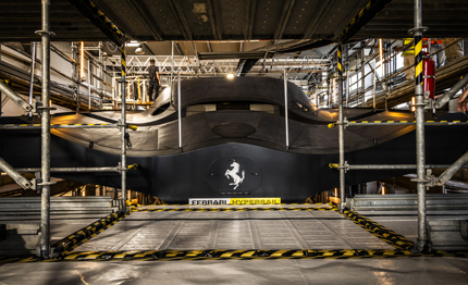 ferrari hypersail completato lo scafo